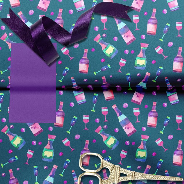 Alcohol Watercolor Pattern | Dark Teal Tissue Paper (Creator Uploaded)