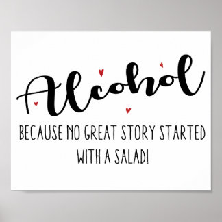Alcohol, Wedding Bar Sign