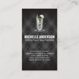 Alcoholic Beverage Bar and Restaurant Upholstery Business Card