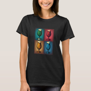 Alcoholic Drinks Enthusiast Pop Style Glasses Of B T-Shirt