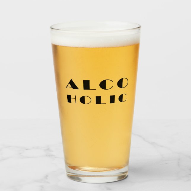 Alcoholic funny design glass (Front Filled)