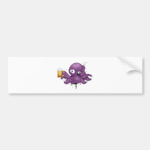 Alcoholic octopus bumper sticker