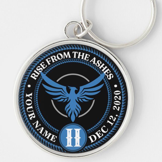 Alcoholics Anonymous Phoenix Medallion Coin Key Ring (Front)