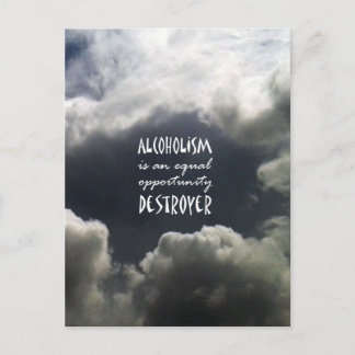 Alcoholism Postcard