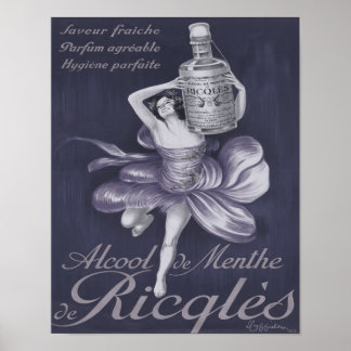 Alcool de menthe de Ricqlès 1924 Poster