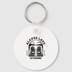 Alcova Lake Wyoming Outdoors Vintage 1 Key Ring