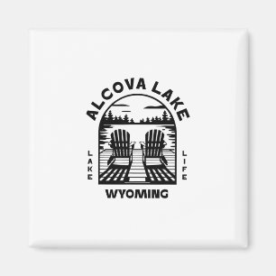 Alcova Lake Wyoming Outdoors Vintage 1 Magnet