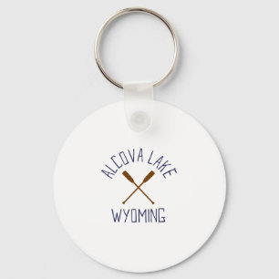 Alcova Lake Wyoming Outdoors Vintage 2 Key Ring