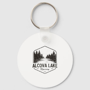 Alcova Lake Wyoming Outdoors Vintage 3 Key Ring