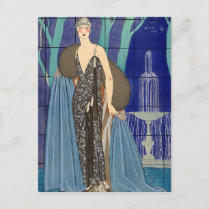 Alcyone Art Deco Pochoir Postcard