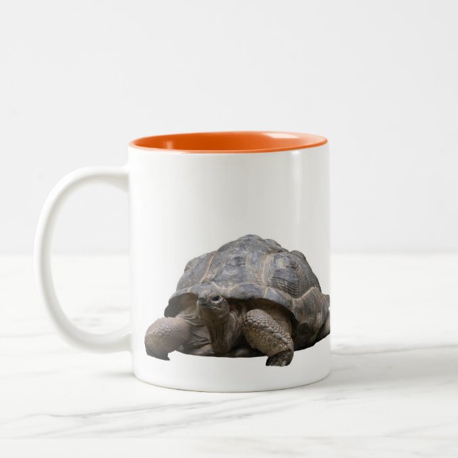 Aldabra giant tortoise Two-Tone coffee mug (Left)