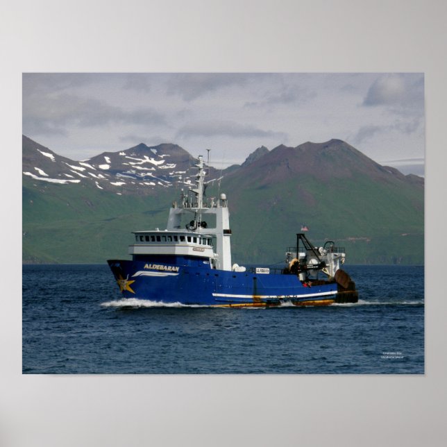 Aldebaran, Fishing Trawler in Dutch Harbour, AK Poster (Front)