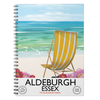 Aldeburgh Essex beach travel poster Notebook