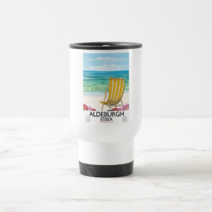 Aldeburgh Essex beach travel poster Travel Mug