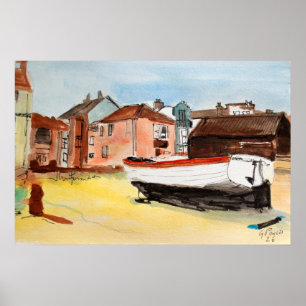 Aldeburgh Print – Watercolor Coastal Landscape