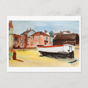 Aldeburgh, Suffolk Landscape – Coastal Art Postcard