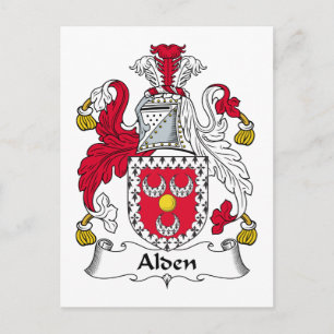 Alden Family Crest Postcard