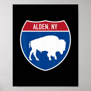 Alden New York Buffalo Ny Highway Interstate Sign 