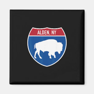 Alden New York Buffalo Ny Highway Interstate Sign  Magnet