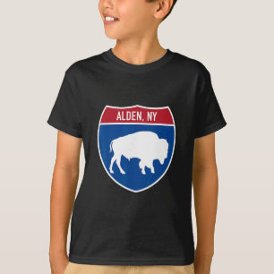 Alden New York Buffalo Ny Highway Interstate Sign  T-Shirt