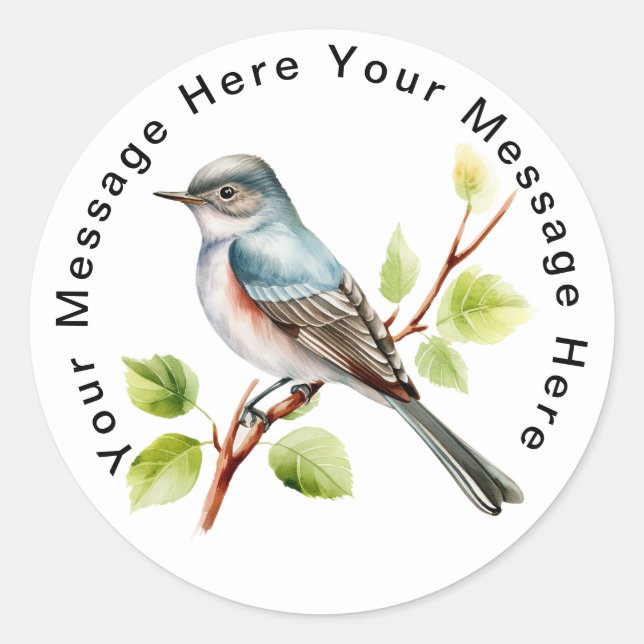 Alder Flycatcher Classic Round Sticker (Front)