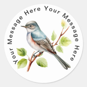 Alder Flycatcher Classic Round Sticker