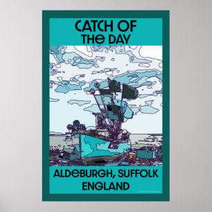 Alderburgh Suffolk Beach Art Wooden Box Sign