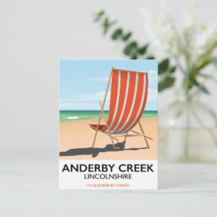 Alderby seaside travel poster postcard