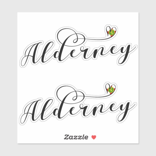 Alderney Flag Heart, Channel Islands (Sheet)