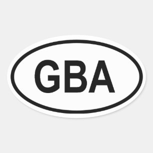 Alderney "GBA" Oval Sticker