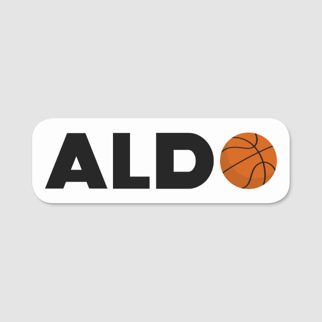 Aldo Basketball Name Tag (Front)
