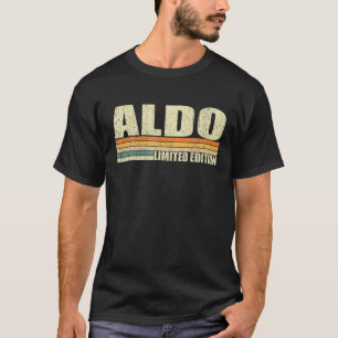 Aldo Gift Name Personalised Funny Retro Vintage Bi T-Shirt
