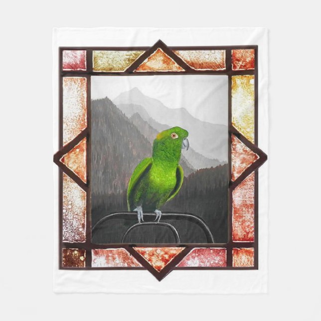 Aldo My Amazon Parrot Fleece Blanket (Front)