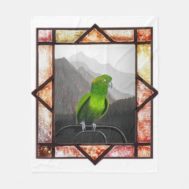 Aldo My Amazon Parrot Fleece Blanket (Front)