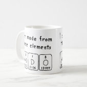 Aldo periodic table name mug (Front Left)