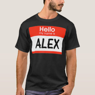 Ale Name Tag Red White Hello My Name Is Sticker T-Shirt