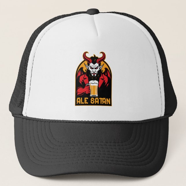 Ale Satan - Beer Drinking Trucker Hat (Front)