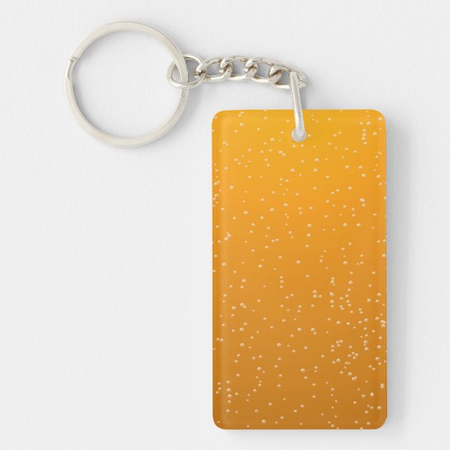 Ale with Tiny Bubbles Background Art Key Ring (Front)