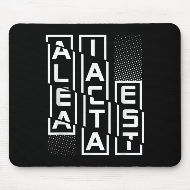 Alea Iacta Est Latin Phrase Language Motivation Sa Mouse Mat (Front)