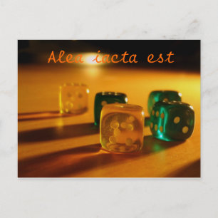 Alea iacta est postcard