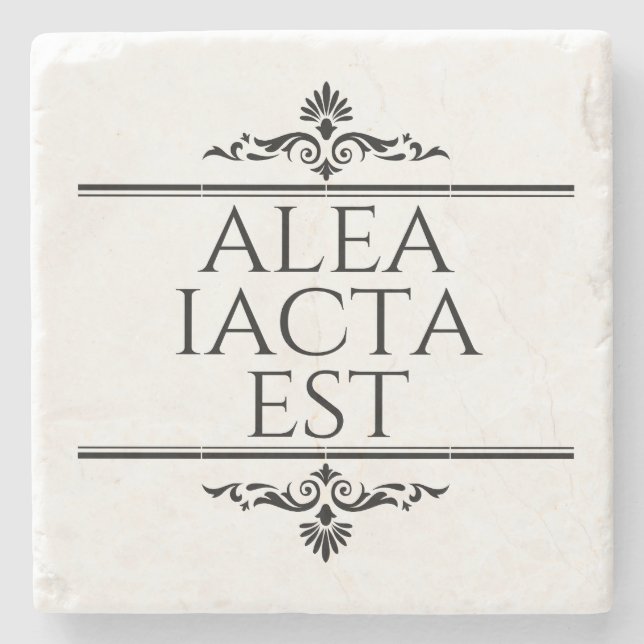 Alea Iacta Est Stone Coaster (Front)