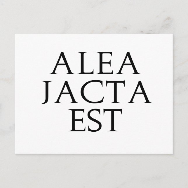 Alea Jacta Est Postcard (Front)