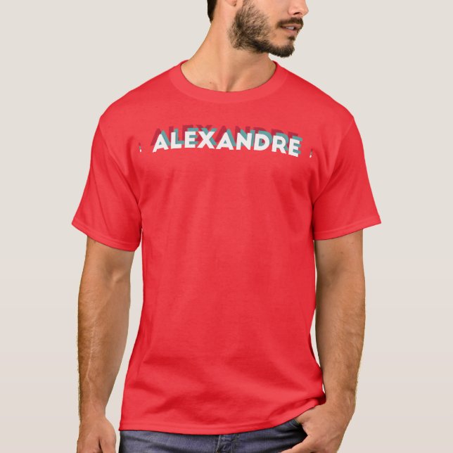 Aleandre Name Funny Name Aleandre 80s theme T-Shirt (Front)