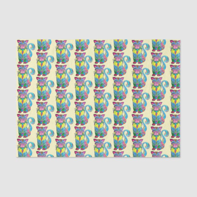 Alebrije Cats - Tissue Paper (Front)