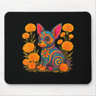 Alebrije Dog Flower Mexican Folk Art Owner Mom Dad Mouse Mat