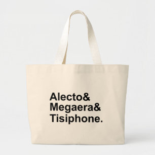 Alecto Megaera Tisiphone Greek Furies of Myth Large Tote Bag