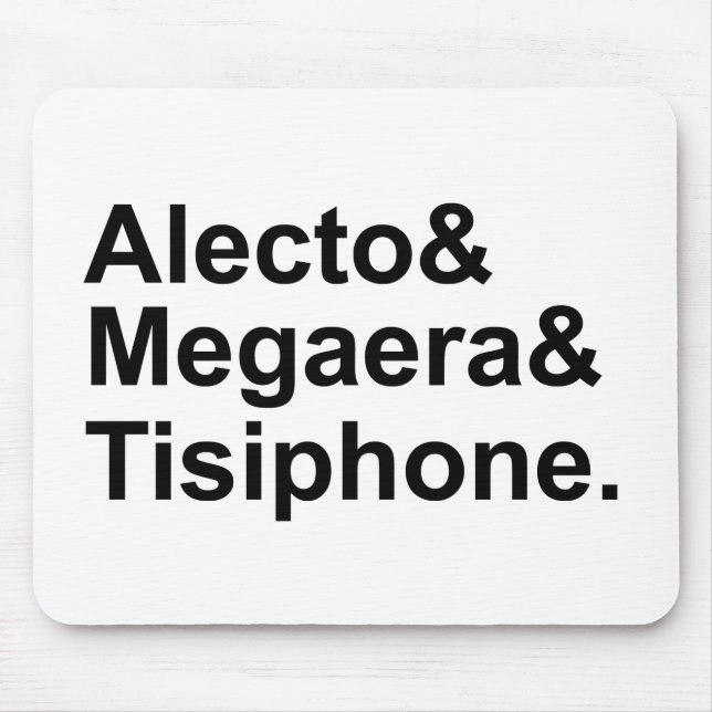 Alecto Megaera Tisiphone | Greek Furies of Myth Mouse Mat (Front)