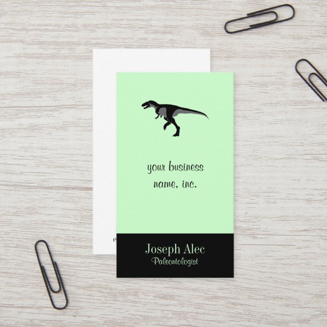 Alectrosaurus Dinosaur Business Card (Front/Back In Situ)