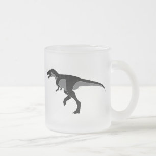 Alectrosaurus Dinosaur Frosted Glass Coffee Mug