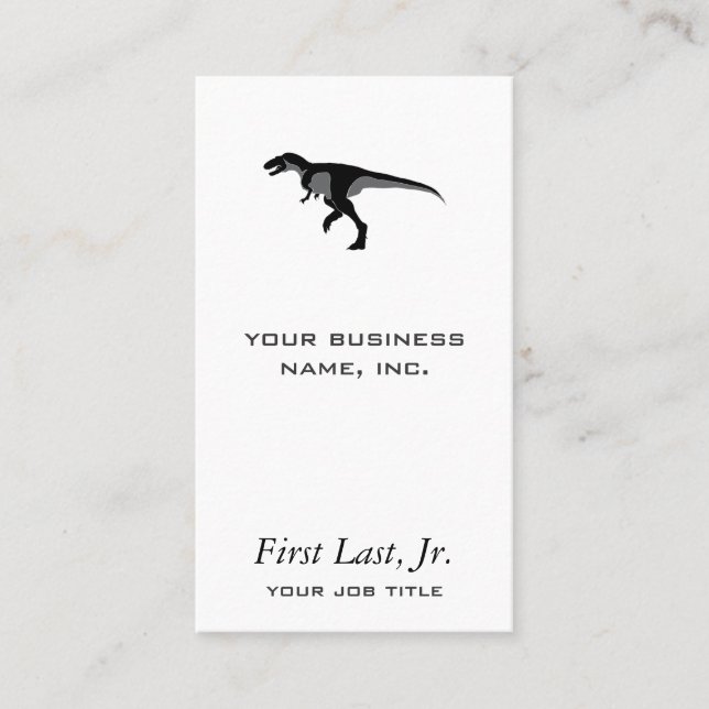 Alectrosaurus Dinosaur pre-historic illustration Business Card (Front)